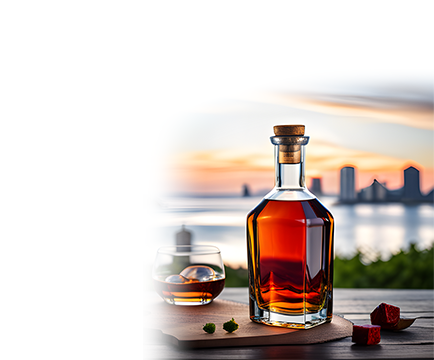 whiskey glass bottle