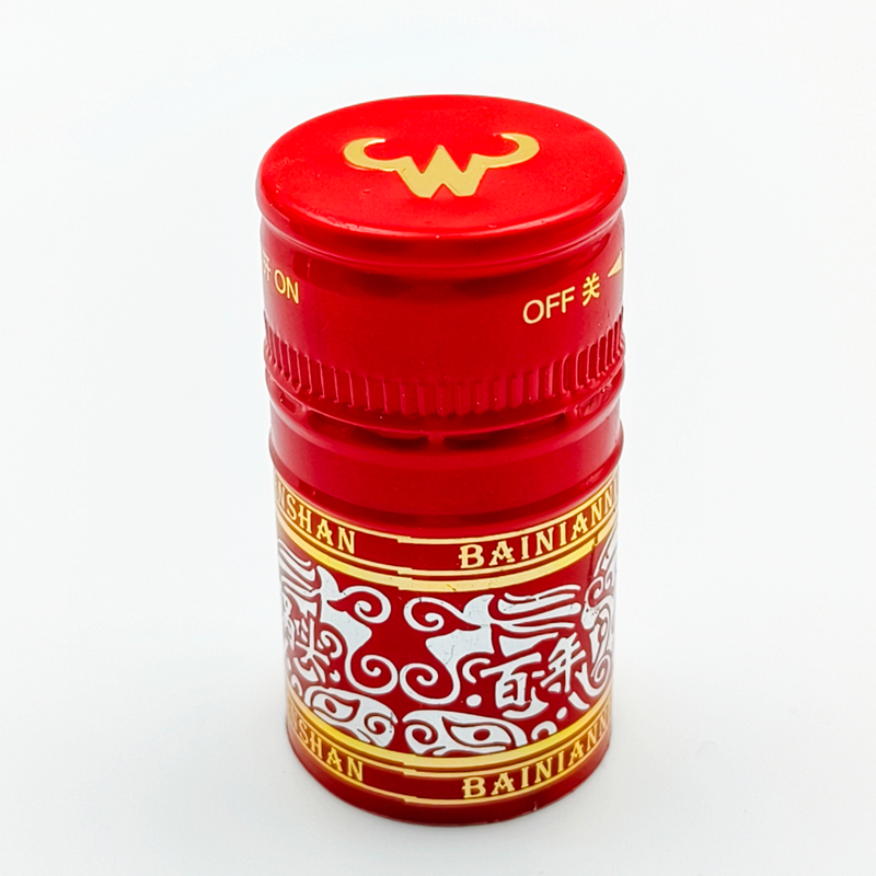 Tapas de giro de aluminio de alta calidad para botellas de vino y licor con diseño personalizado