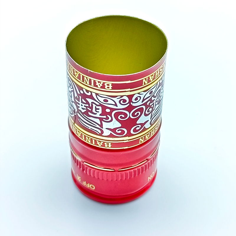 Tapas de giro de aluminio de alta calidad para botellas de vino y licor con diseño personalizado